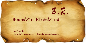 Bodnár Richárd névjegykártya