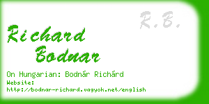richard bodnar business card