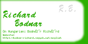 richard bodnar business card